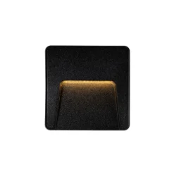 Set mit 6 schwarzen quadratischen Außenwandleuchten inkl. LED IP65 - Gem