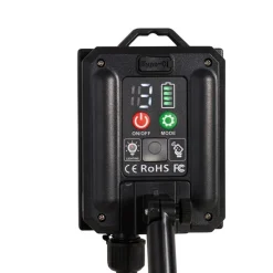 Set mit 2 schwarzen Wegeleuchten 60cm inkl. wiederaufladbare LED und Solar IP65 - Adalind