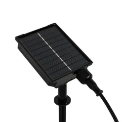 Set mit 2 schwarzen Wegeleuchten 60cm inkl. wiederaufladbare LED und Solar IP65 - Adalind