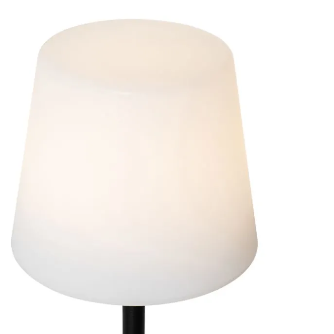 Set mit 2 schwarzen wiederaufladbaren Tischleuchten 40 cm IP54 - Jude