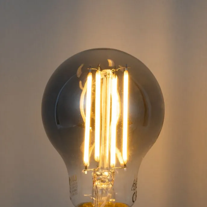 Set mit 5 Smart Dimmbare LED-Glühbirnen E27 A60 Rauchglas 4,9 W 150 lm 1800 K