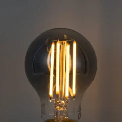 Set mit 5 Smart Dimmbare LED-Glühbirnen E27 A60 Rauchglas 4,9 W 150 lm 1800 K