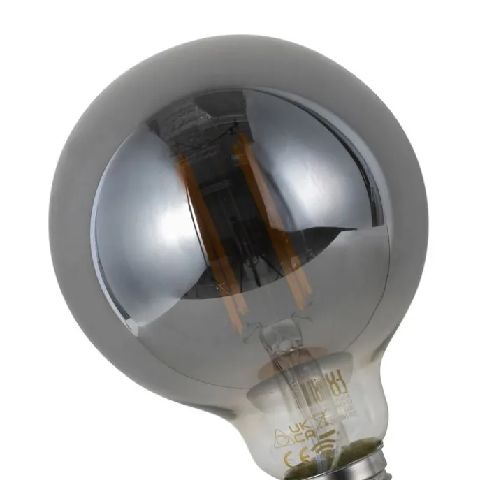 Set mit 5 Smart Dimmbare LED-Glühbirnen E27 G95 Rauchglas 4,9 W 150 lm 1800 K