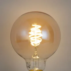 Set mit 5 Smart E27 Dimmbar LED Glühbirne G95 Bernstein 4.9W 320lm 2500K