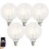 Set mit 5 Smart E27 Dimmbare LED-Glühbirnen G125 Klar 7W 806lm 2700-6500K