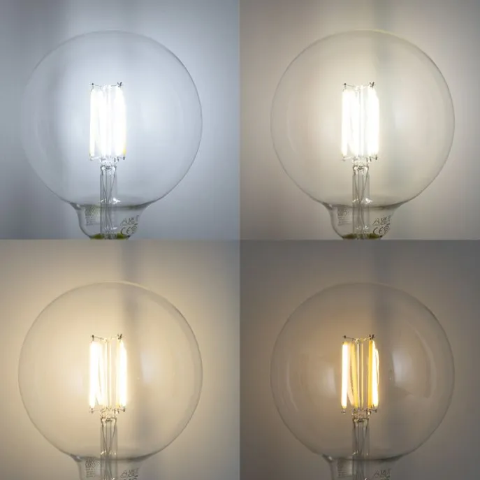 Set mit 5 Smart E27 Dimmbare LED-Glühbirnen G125 Klar 7W 806lm 2700-6500K