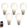 Set mit 5 Smart E27 Dimmbare LED-Glühbirnen A60 Matt 7W 806lm 2700-6500K