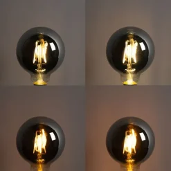 Set mit 5 Smart E27 LED-Glühbirnen G95 Rauch 4W 60lm 1800-3000K