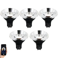 Set mit 5 Smartes GU10 dimmbares LED-Leuchtmittel AR70 6W 500lm 2200-6500K