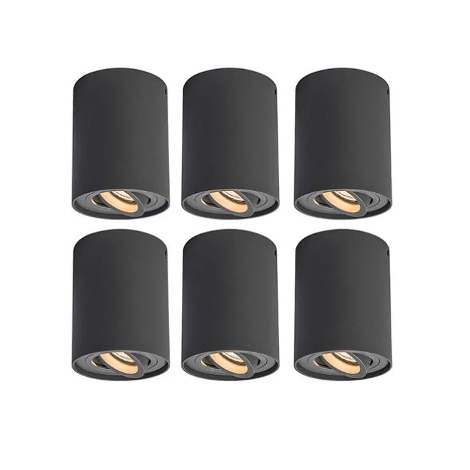 Set mit 6 Spots Smart Dunkelgrau inkl. WLAN GU10 - Rondoo up