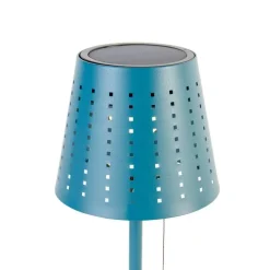 Set mit 2 Tischlampen Blau inkl. LED 3-stufig dimmbar wiederaufladbar und solarbetrieben - Ferre