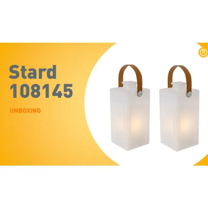 Set mit 2 Tischlampen mit weißem Flammeneffekt, wiederaufladbar, IP44 – Stard