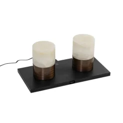 Set mit 2 Tischleuchten Dunkelbronze RGBW wiederaufladbar - Alessia