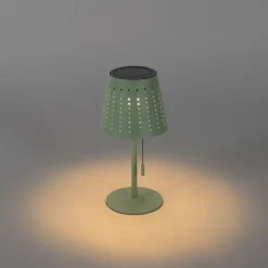 Set mit 2 Tischleuchten grün inkl. LED 3-stufig dimmbar wiederaufladbar und solarbetrieben - Ferre