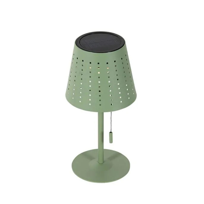 Set mit 2 Tischleuchten grün inkl. LED 3-stufig dimmbar wiederaufladbar und solarbetrieben - Ferre