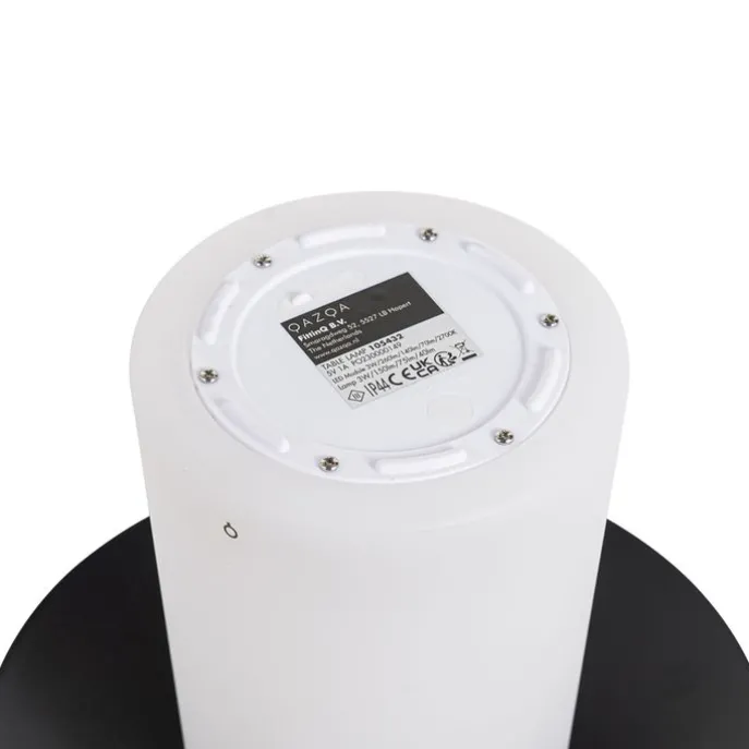 Set mit 2 Tischleuchten Pilz schwarz inkl. wiederaufladbare LED - Ivan