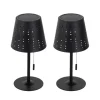 Set mit 2 Tischleuchten schwarz inkl. LED 3-stufig dimmbar wiederaufladbar und solarbetrieben - Ferre