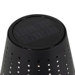 Set mit 2 Tischleuchten schwarz inkl. LED 3-stufig dimmbar wiederaufladbar und solarbetrieben - Ferre