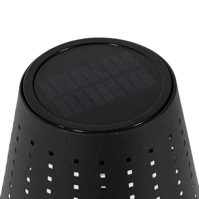 Set mit 2 Tischleuchten schwarz inkl. LED 3-stufig dimmbar wiederaufladbar und solarbetrieben - Ferre