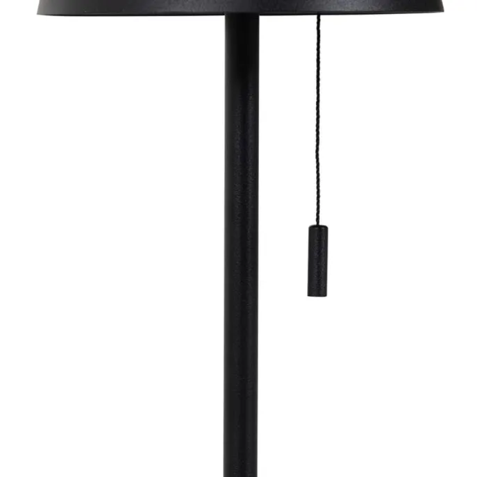 Set mit 2 Tischleuchten schwarz inkl. LED 3-stufig dimmbar wiederaufladbar und solarbetrieben - Ferre