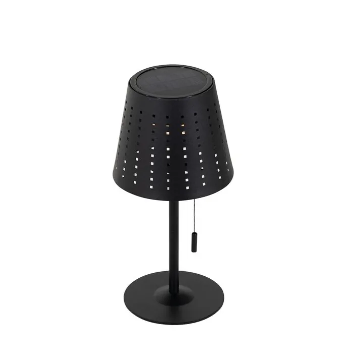 Set mit 2 Tischleuchten schwarz inkl. LED 3-stufig dimmbar wiederaufladbar und solarbetrieben - Ferre