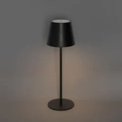 Set mit 2 Tischleuchten schwarz mit Dimmer und wiederaufladbar - Murdock