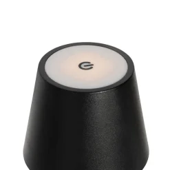 Set mit 2 Tischleuchten schwarz mit Dimmer und wiederaufladbar - Murdock