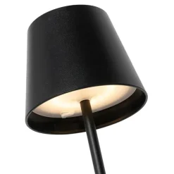 Set mit 2 Tischleuchten schwarz mit Dimmer und wiederaufladbar - Murdock