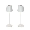 Set mit 2 Tischleuchten weiß mit Dimmer und wiederaufladbarem RGBW - Murdock