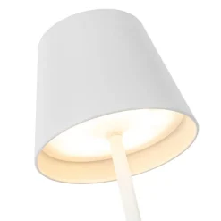 Set mit 2 Tischleuchten weiß mit Dimmer und wiederaufladbarem RGBW - Murdock