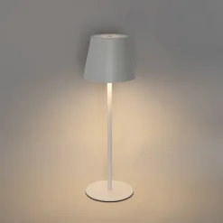 Set mit 2 Tischleuchten weiß mit Dimmer und wiederaufladbar - Murdock