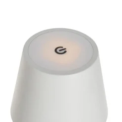 Set mit 2 Tischleuchten weiß mit Dimmer und wiederaufladbar - Murdock