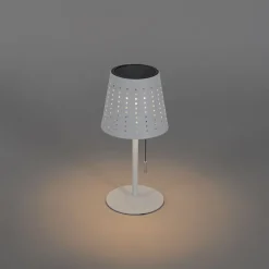 Set mit 2 Tischleuchten Weiß inkl. LED 3-stufig dimmbar wiederaufladbar und Solar - Ferre