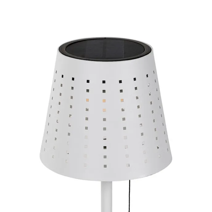 Set mit 2 Tischleuchten Weiß inkl. LED 3-stufig dimmbar wiederaufladbar und Solar - Ferre