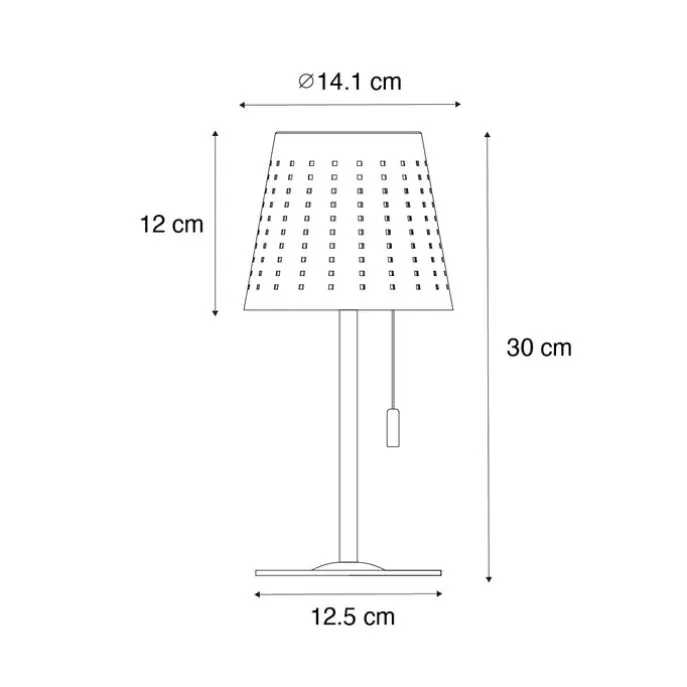 Set mit 2 Tischleuchten Weiß inkl. LED 3-stufig dimmbar wiederaufladbar und Solar - Ferre