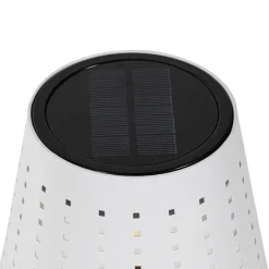 Set mit 2 Tischleuchten Weiß inkl. LED 3-stufig dimmbar wiederaufladbar und Solar - Ferre