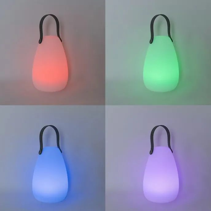 Set mit 2 Tischleuchten weiß RGBW wiederaufladbar IP54 - Pion