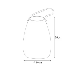 Set mit 2 Tischleuchten weiß RGBW wiederaufladbar IP54 - Pion