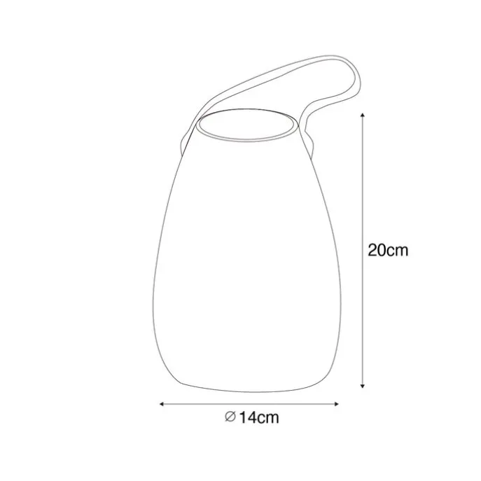 Set mit 2 Tischleuchten weiß RGBW wiederaufladbar IP54 - Pion
