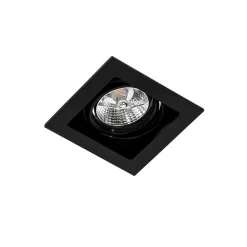 Set mit 6 verstellbaren quadratischen Einbaustrahlern schwarz - Artemis 70