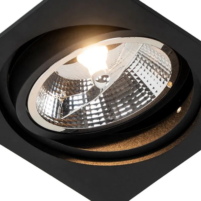 Set mit 6 verstellbaren schwarzen Einbaustrahlern - Chuck 111