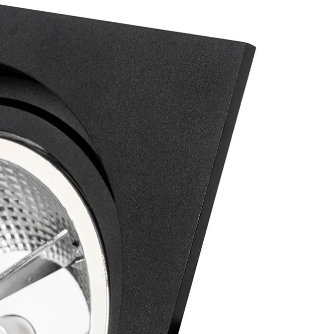 Set mit 6 verstellbaren schwarzen Einbaustrahlern - Chuck 111