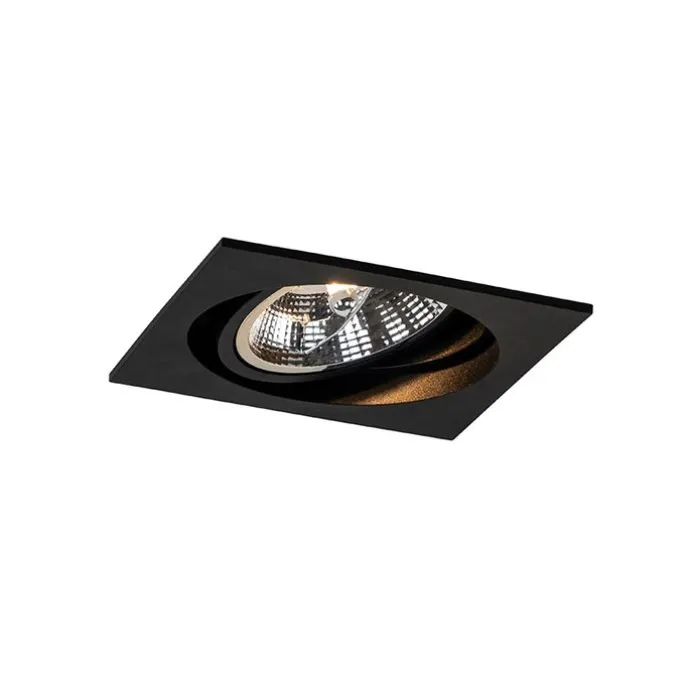 Set mit 6 verstellbaren schwarzen Einbaustrahlern - Chuck 111