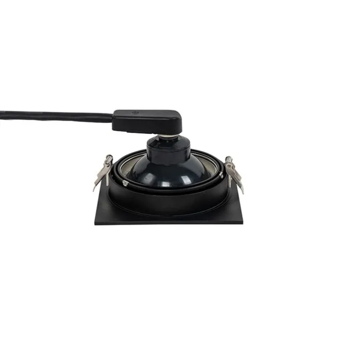 Set mit 6 verstellbaren schwarzen Einbaustrahlern - Chuck 111