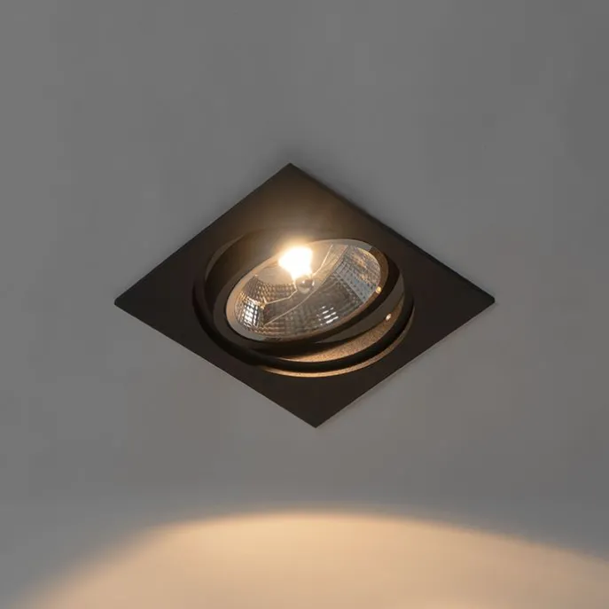 Set mit 6 verstellbaren schwarzen Einbaustrahlern - Chuck 111