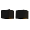 Set mit 2 Wandleuchten Schwarz mit Dimmer Wiederaufladbar - Joris