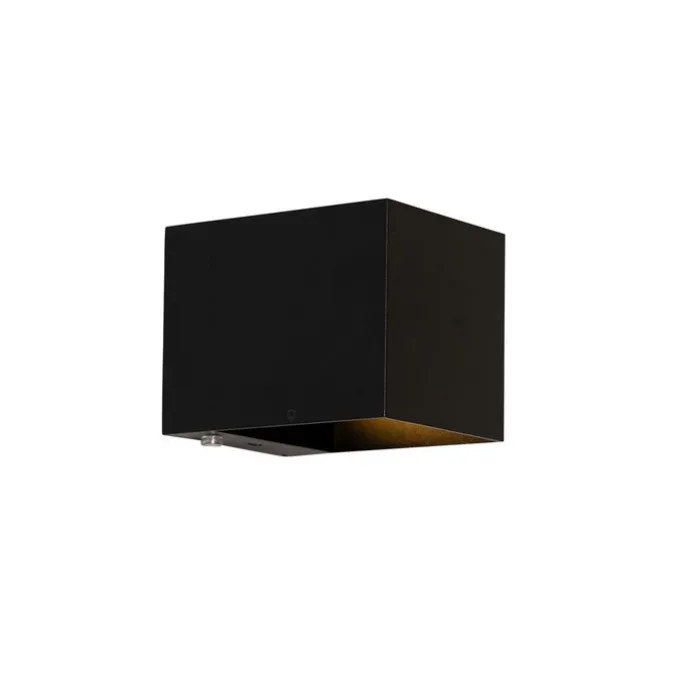 Set mit 2 Wandleuchten Schwarz mit Dimmer Wiederaufladbar - Joris