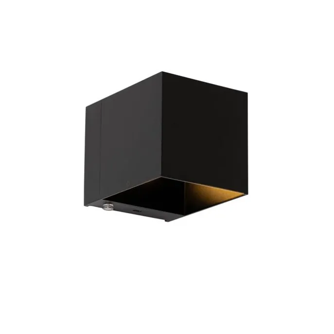 Set mit 2 Wandleuchten Schwarz mit Dimmer Wiederaufladbar - Joris