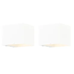 Set mit 2 Wandleuchten weiß mit Dimmer wiederaufladbar - Joris