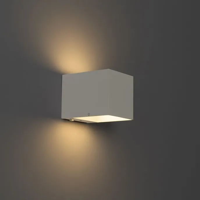 Set mit 2 Wandleuchten weiß mit Dimmer wiederaufladbar - Joris